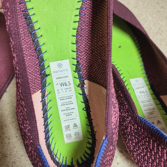 Rothys Purple Flats size 6.5 - Picture 6 of 8